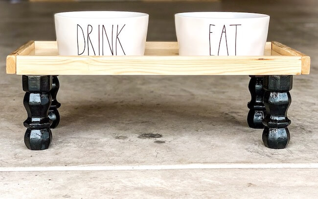 DIY Raised Dog Bowl Stand