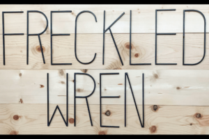 freckled wren sign wood sign with metal letters for home decor